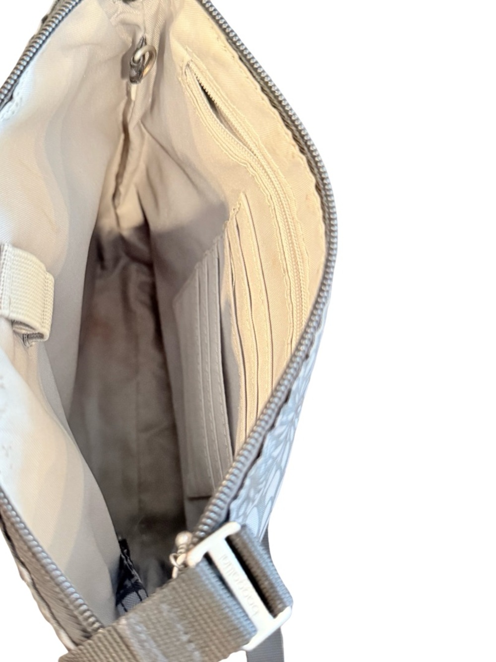 Baggallini Gray and White Floral Crossbody Bag - Picture 9 of 16
